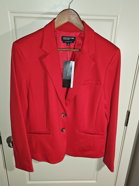 Jones New York Jackets & Blazers - Jones New York Red Women's Stretch Jacket Size 16. NWT